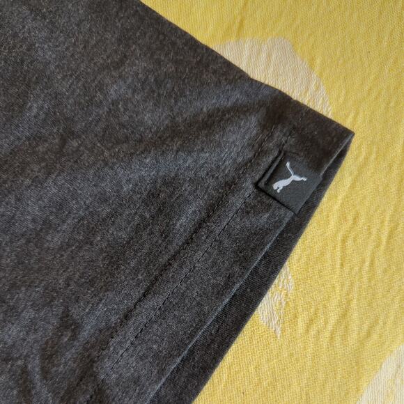 PUMA Men's Essentials Heather Logo Tee, XXL, Dark Heather Grey, Dry Cell - Picture 4 of 7